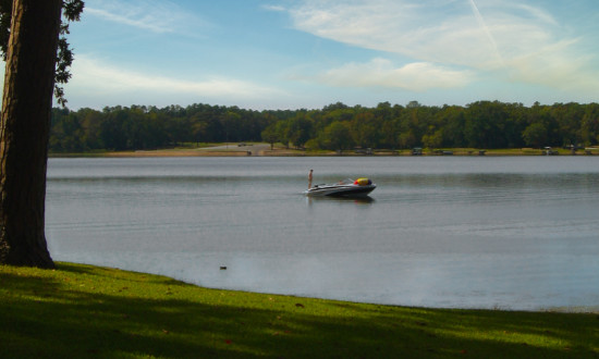Bass fishing on Lake Tyler in Texas